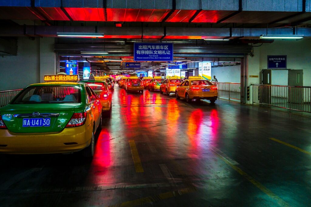 taxi stand at airport